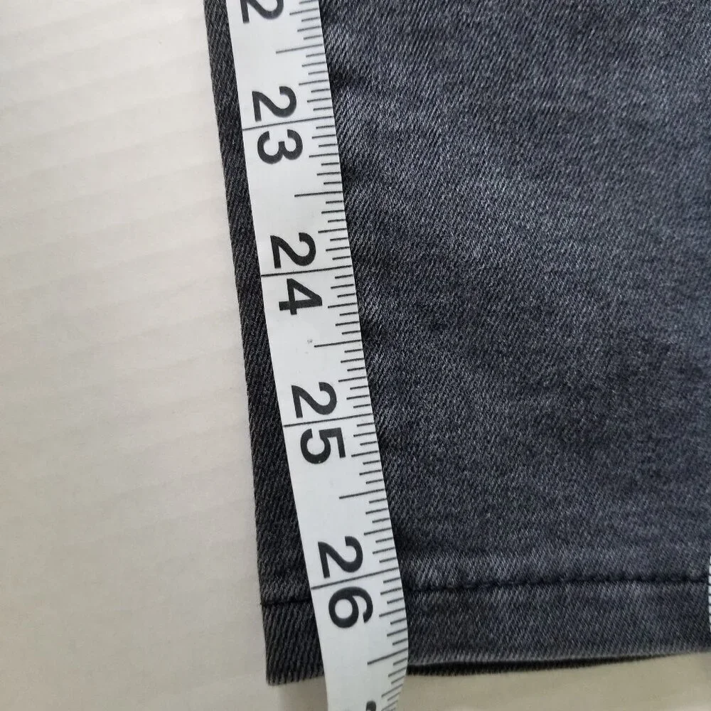 J Jill Womens Denim 5 Pocket Leggings Jeggings Vintage Black Wash Grunge Moto 10 - Picture 10 of 12